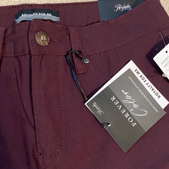 Royalty For Me plum  Mid-Rise Skinny Ultra Forever Color Jeans Womens Size L - Picture 3 of 6